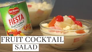 FRUIT COCKTAIL SALAD  4 Ingredients Fruit Salad Recipe [upl. by Ziegler]