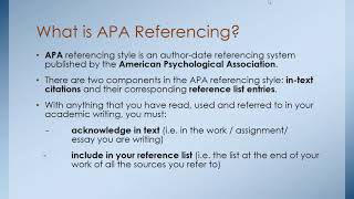 APA citation amp referencing for beginners [upl. by Wilda529]