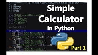 How to Build a Simple Calculator in Python  Step by Step 1 [upl. by Algie]