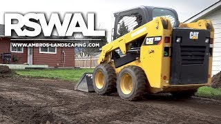 Grading Yard With Skid Steer  Landscaping Install [upl. by Chretien321]