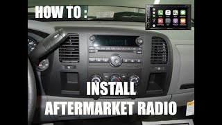 0713 CHEVY GMC AFTERMARKET RADIO INSTALL [upl. by Wernda]