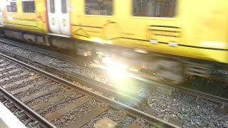 Merseyrail 507 009 making arcs at Birkdale station [upl. by Aisirtap788]