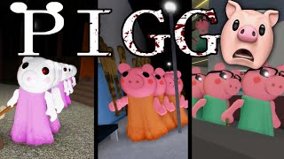 I BEAT 10 BOTS SOLO IN 3 MORE CHAPTERS  Roblox Piggy Forest  Station  Gallery [upl. by Alenson]