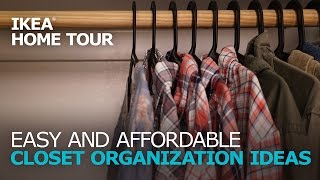 Easy amp Affordable Closet Organization Ideas  IKEA Home Tour [upl. by Anglim]