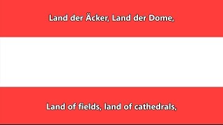 Austrian National Anthem DEEN lyrics  Österreichische Bundeshymne [upl. by Oirtemed]