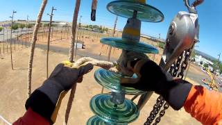 H Structure Insulator Change Out Northwest Lineman College [upl. by Nahshun]