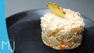 ENSALADA DE CANGREJO SURIMI  Receta fácil [upl. by Nuahsak272]