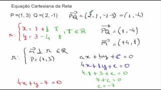 GA1 Equação Paramétrica e Cartesiana da Reta [upl. by Morse550]