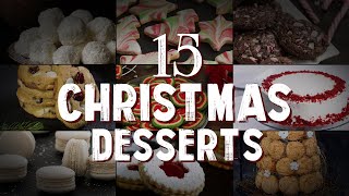 15 Christmas Desserts  Christmas Sweets Recipes [upl. by Assenov173]