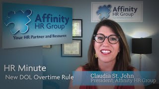 New Department of Labor Overtime Rule HR Minute [upl. by Eisle922]