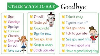 22 Super Useful Ways to Say quotGoodbyequot in English  How to Say Goodbye Differently [upl. by Biles]